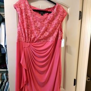 Peach wrap cocktail dress